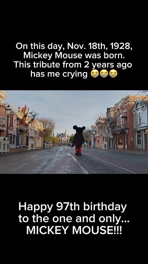 690K views · 2.4K reactions | Happy 97th birthday to the one and only… MICKEY MOUSE!!! On this day, Nov. 18th, 1928, Mickey Mouse was born when he made his debut to the world in Steamboat Willie. This tribute from 2 years ago has me crying  #disney #instadisney #disneyreels #disneyinsta #disneyworld #disneyland #disneygram #disneyig #disneyparks #mickey #mickeymouse #waltdisney #birthday #icon #crying #disneyfan #disneylife | Disney Mouse House | Facebook
