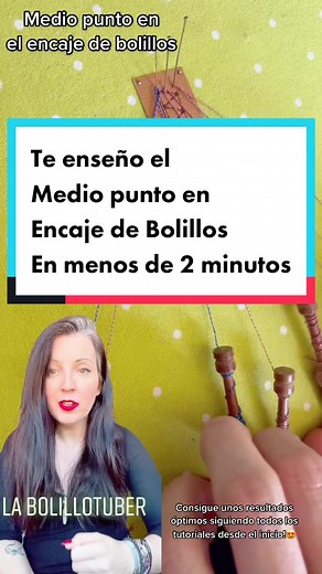 Muestra a Medio Punto en Encaje de Bolillos