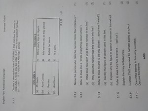 5.1.1Choose a description from COLUMN B that matches the name ... | Filo