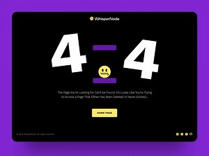 Error 404 UI Design