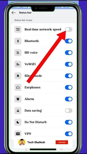 How to show interest speed on status bar || Internet speed ko enable kaisa kara ||#shorts#viral