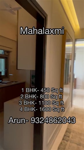 Mahalaxmi- 2, 3, 4 BHK 1 BHK- 450 Sq ft 2 BHK- 800 Sq ft 3 BHK- 1100 Sq ft 4 BHK- 1600 Sq ft Sample and actual flat ready Ready to move in as well as under construction flats available Jain temple nearby For more details, connect with me at 9324862043 | Arun Avenue Agency