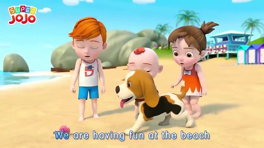 第52集 Go to the beach 去海滩 | Super JOJO 英文版