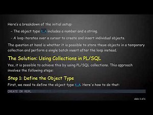 Mastering ORACLE PL/SQL: Multiple Object Inserts with a Single Statement