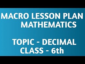 B.Ed lesson plan/ DECIMALS/ Mathematics