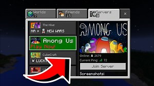 AMONG US SERVER IN MINECRAFT POCKET EDITION…(1.16 )