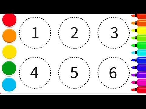 How To Draw Simple 2D Circle Shapes and Numbers 🔵 | Easy Drawing Step by Step