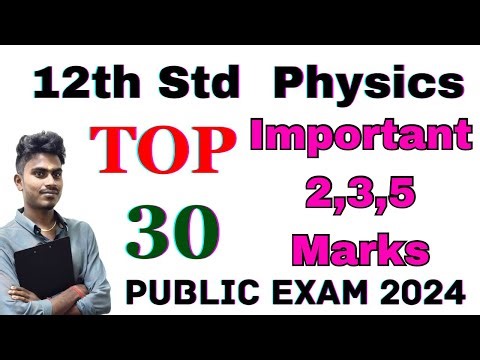 12th physics public important questions 2024 tamil medium | 12th physics important 5 marks 2024￼