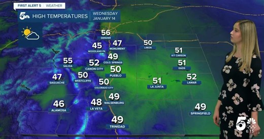 Cold front drops temperatures on Wednesday in southern Colorado