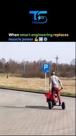 Ttechsolve on Instagram: "This simple modification completely changes how heavy loads are moved on construction sites ⚙️🔥 By adding a compact motor, drivetrain, and powered rear axle to a standard wheelbarrow, manual pushing is replaced with controlled propulsion. The motor drives the movement while the worker focuses on steering and balance, greatly reducing strain on the lower back, arms, and knees 💪🦵 Since torque is delivered directly to the wheels, heavier loads can be carried with far le