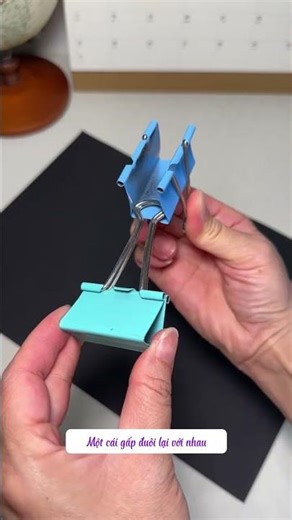 Dùng 2 cái kẹp đuôi yến để làm giá đỡ điện thoại #diy #lifehacks