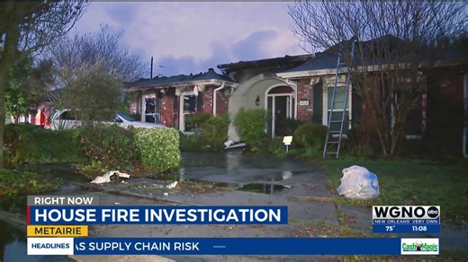 Jefferson Parish firefighters battle blaze at Metairie home