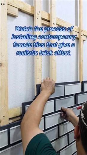 🛠️ Installing Modern Facade Tiles: Brick Effect Cladding!