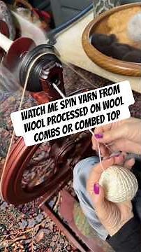 Watch how I spin yarn from wool combed wool. https://welcome.camaj-school-of-fiber-arts.com/