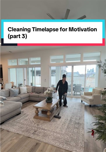 Cleaning Timelapse for motivation (part 3) - vacuumed the living room, sofas & wiped down the coffee table. I struggle with time management so setting a timer & recording helps me stay on track. Lately I’ve been trying to spend 1 hour per day maintaining the house instead of cleaning all weekend. #CleanTok #cleaning #timelapse #motivation #clean
