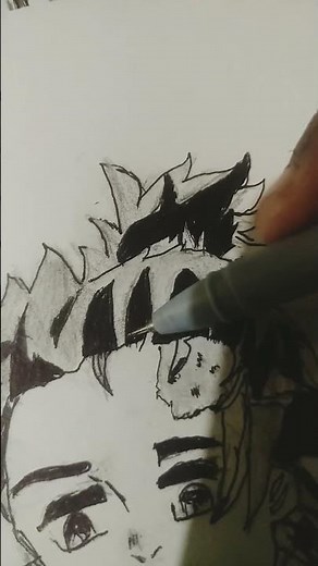 tanjiro commando drawing in10 ball pen
