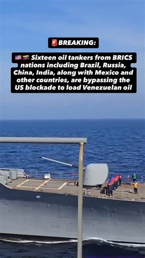 Alien Invasion on Instagram: "🚨BREAKING: 🇺🇸🇻🇪 Sixteen oil tankers from BRICS nations including Brazil, Russia, China, India, along with Mexico and other countries, are bypassing the US blockade to load Venezuelan oil, according to Reuters. #share #truth #knowledge"