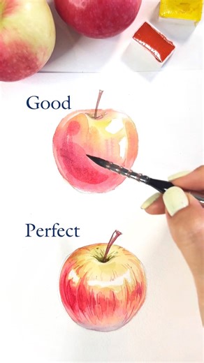 Artsy Eri ♡ on Instagram: "Save how to draw an apple 🍎 More tutorials in my profile • . . . . . . . . . . . . DM for credit or remove #watercolor #акварель #painting #sketch_daily #illustration #иллюстрация #иллюстрацияназаказ #waterblog #мастерклассыдлядетей #бесплатныймк #рисунокназаказ #рисуюкаждыйдень #watercolorlove #пионыакварелью #inspiration #postcards #урокирисования #apple #speedpainting #autumn"