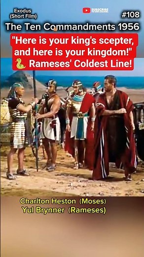 Exile Of Moses 🏜️ #TheTenCommandments #CharltonHeston #YulBrynner #Moses #Rameses #movieclips #fyp