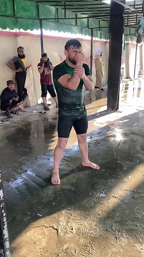 Intense Pool Fight Between Wrestlers