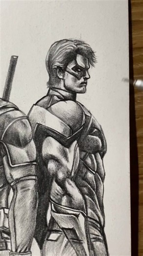 How to draw night wing? #multiverse #kratos #wallywest #wolverine #nightwing #batman #deadpoolandwolverine #godofwar #superman #manofsteel #dc #art #artist #drawing #draw #sketch