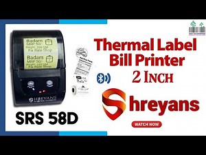 EASY Label Printing with Shreyans 58D Bluetooth Thermal Label Printer Printing 2" ReceiptPrinter