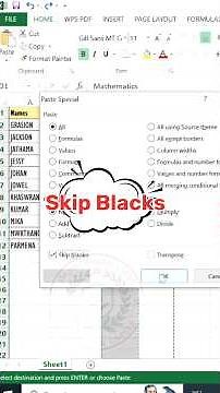 Skip Blanks in Excel Paste Special | Don't Overwrite Data! #excel