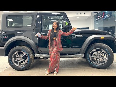 Taking delivery of Thar 4x4 🥰 Gift for Riya
