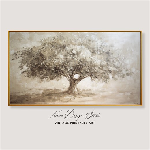 Impressionist Olive Tree Painting, Vintage Farmhouse TV Art (digital Download) - Etsy