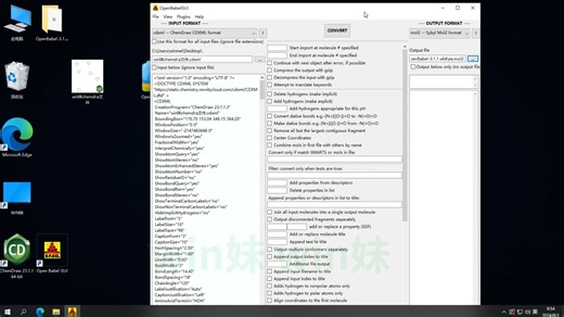 免费分享Open Babel3.1.1化学结构分子蛋白结构类型转化工具openbabel转换mol2