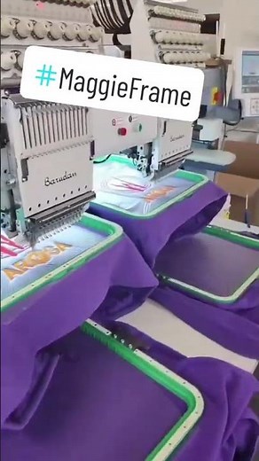 Set, click, sew 🧵 MaggieFrame magnetic hoop routine