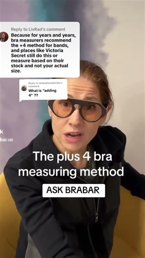 same women 2 measuring methods , 2 sizes 32/38 . using the +4 method of measuring