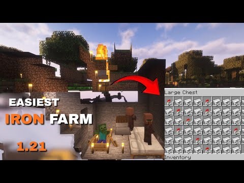 Minecraft EASY IRON FARM | 1.21 Iron Farm Tutorial
