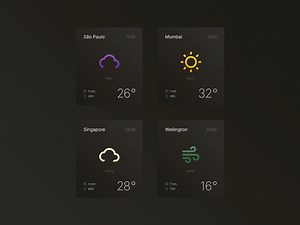 Weather app interface