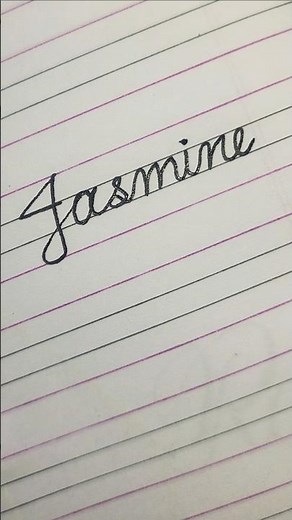 How to write Jasmine in cursive writing #cursivewriting #art #viral #viralvideo #handwriting#cursive
