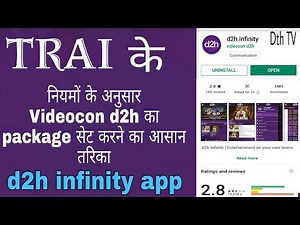 Set package of Videocon d2h with D2H Infinity Mobile App