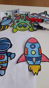 Rocket Printable Craft, Space Themed Activity, Printable Space Craft, Space Rocket Cut Out, Cut and Paste Space Activity Kindergarten - Etsy
