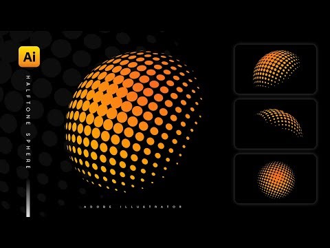 Halftone Sphere Effect in Adobe Illustrator | Sphere Halftone Effect | Illustrator Teachings