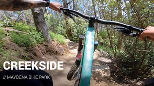 Trail of the Week! Creekside - A blue flow trail connecting off Marriotts and Upper Cut. This track is super fun and a quick short cut joining up to midline. Plan your ride here - https://www.maydenabikepark.com/trails/ | Maydena Bike Park