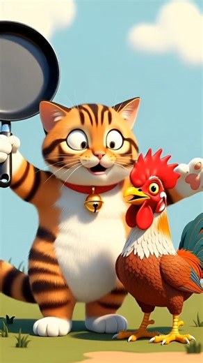 Funny Rooster Chef Cooking Story 🐓🍳 | Cute Rooster Cartoon | Funny Animal Animation #cat #shorts#ai