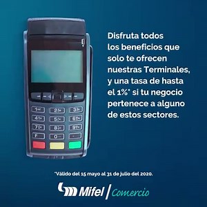 En estos momentos que necesitas reactivar tu negocio, adquiere una Terminal Punto de Venta Mifel y disfruta de 3 meses con una tasa de hasta el 1%. Además obtén beneficios como abonos los 365 días del año, meses sin intereses con bancos participantes y más. Regístrate aquí: https://bit.ly/2T9j9BT *Aplican restricciones. Consulta términos y condiciones en https://www.mifel.com.mx/ | Banca Mifel