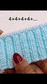 Easy Two Rows Repeat Pattern 🩵✨👌Step by Step for Beginners #knitting #handmade