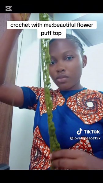 crochet flower puff top, let me know if you want a tutorial #crochet #flowerpufftop