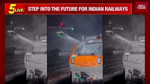 Indian Railways tests high-pressure drone cleaning system to wash train coaches