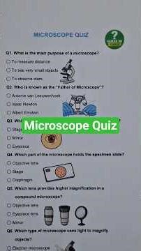 Microscope Quiz