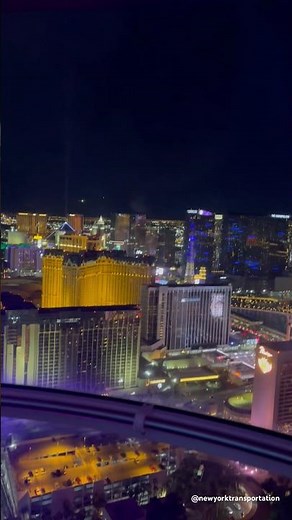 Las Vegas High Roller Ferris Wheel Highest Point 360 degree panoramic view of the Strip and Sphere