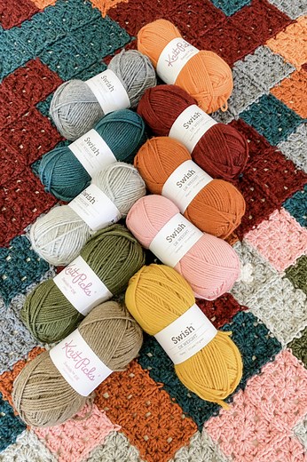 Bias Granny Temperature Blanket - free crochet granny square afghan pattern