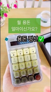 힐링💚🎶#용돈정산#현금생활#용돈관리#가계부#힐링비용#돈관리#로프리계산기 🌳