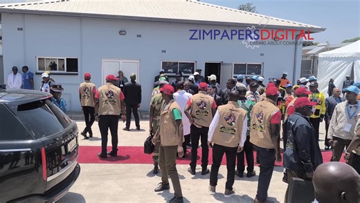 President Mnangagwa has arrived at the Mega Market flour milling plant in Mutare to officially commission it | The Herald-Zimbabwe
