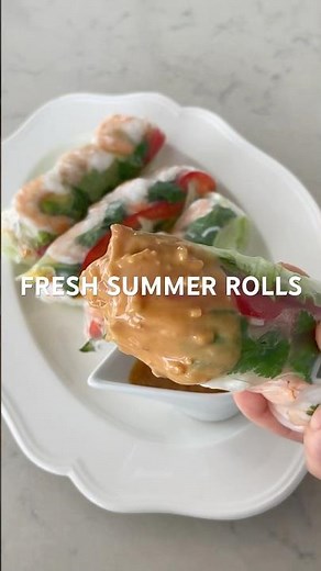 Fresh Shrimp Summer Rolls with Peanut Sauce